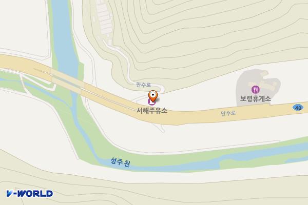 서해주유소 화장실 위치 지도 — 충청남도 보령시 미산면 만수로 955