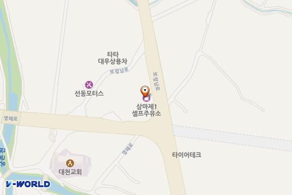 S-OIL 만세보령주유소 위치 지도 — 충청남도 보령시 보령남로 140, 주유소 (명천동)