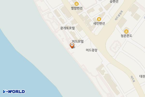 보령머드멀티랜드마크 위치 지도 — 충청남도 보령시 해수욕장10길 5 (신흑동)