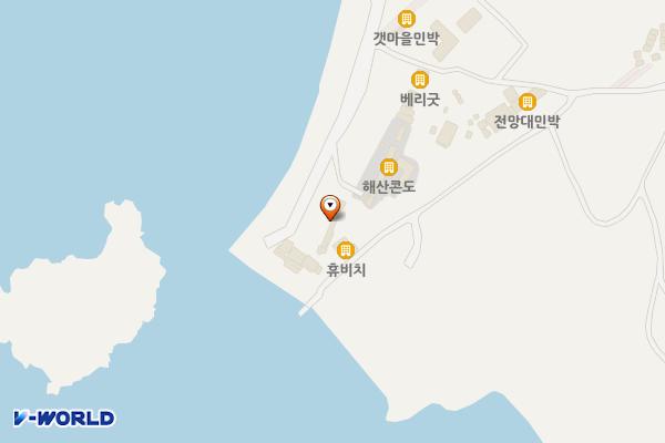 독산해수욕장2번 화장실 위치 지도 — 충청남도 보령시 웅천읍 열린바다로 615-1, 공중화장실