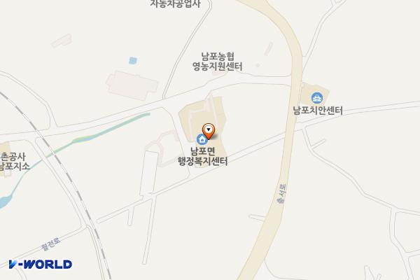 남포면행정복지센터 위치 지도 — 충청남도 보령시 남포면 충서로 1839-20
