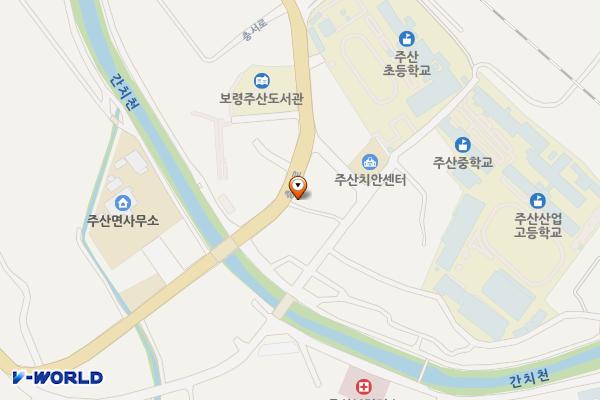 금암리공중화장실 위치 지도 — 충청남도 보령시 주산면 충서로 404-3, 금암 공중화장실