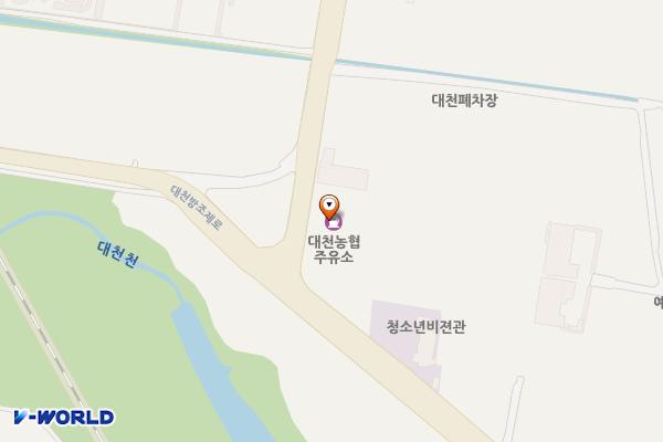 대천농협주유소 위치 지도 — 충청남도 보령시 대천방조제로 84, 대천농협주유소 (대천동)