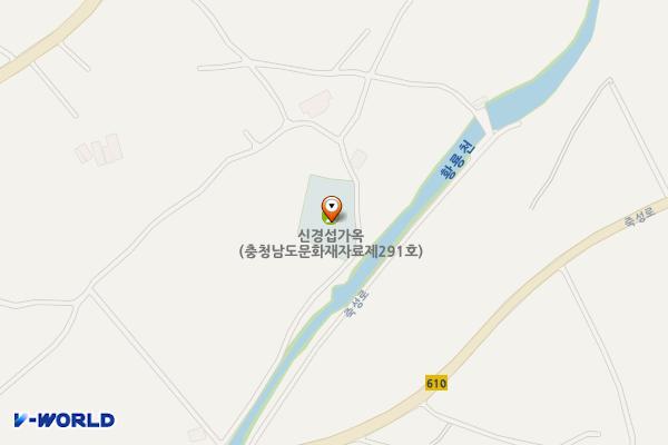 신경섭가옥 공중화장실 위치 지도 — 충청남도 보령시 청라면 장밭길 62, 신경섭가옥(문화재자료 제1291호)