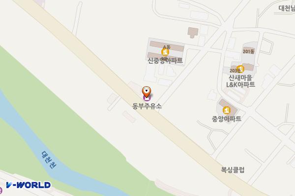 동부주유소 화장실(sk) 위치 지도 — 충청남도 보령시 대천방조제로 42