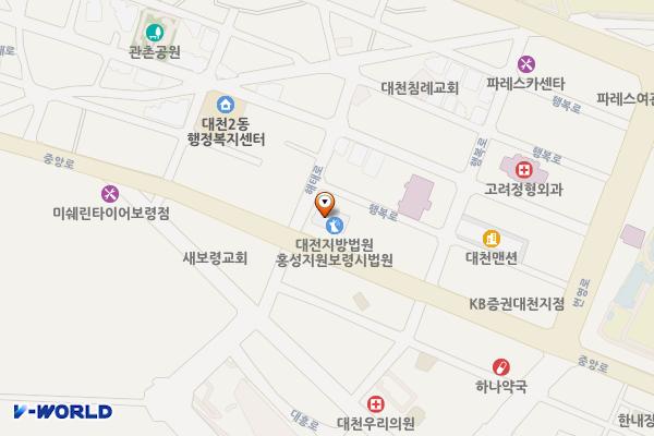 대전지방법원 보령등기소 화장실 위치 지도 — 충청남도 보령시 중앙로 128 (대천동)