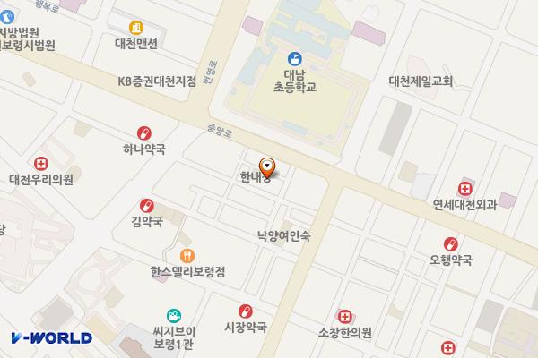 대천17통경로당 위치 지도 — 충청남도 보령시 중앙로 97-12 (대천동)