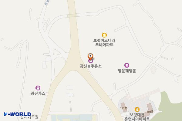 광신2주유소 위치 지도 — 충청남도 보령시 보령북로 250 (대천동)