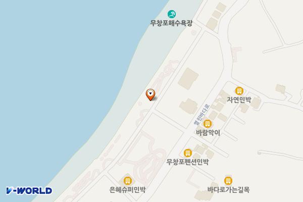 무창포해수욕장 3번화장실 위치 지도 — 충청남도 보령시 웅천읍 열린바다1길 22, 공중화장실