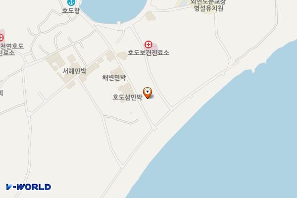 호도해수욕장 공중화장실 위치 지도 — 충청남도 보령시 오천면 호도길 64-13