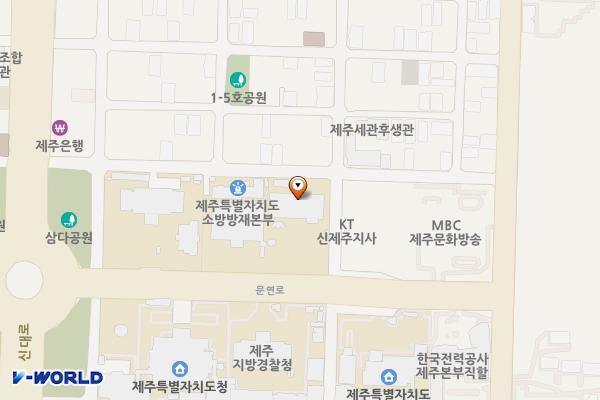 문연로 13 위치 지도 — 제주특별자치도 제주시 문연로 13