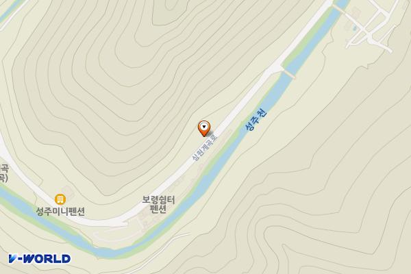 보령쉼터 맞은편 공터 위치 지도 — 충청남도 보령시 성주면 성주리 20-1