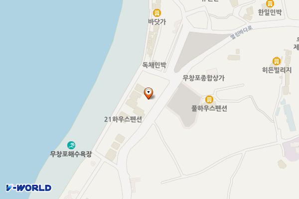 무창포해수욕장 2번화장실 위치 지도 — 충청남도 보령시 웅천읍 열린바다로 280