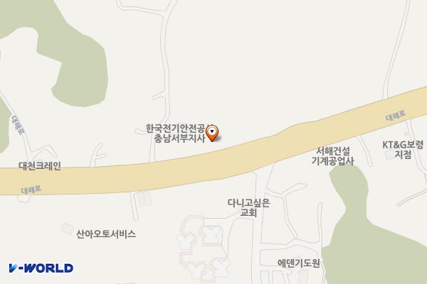 대천톨게이트 주유소 공중화장실 위치 지도 — 충청남도 보령시 대해로 216