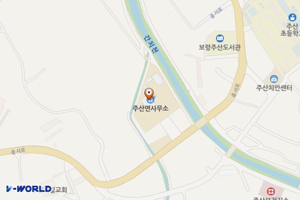 주산면청사화장실 위치 지도 — 충청남도 보령시 주산면 충서로 389-6