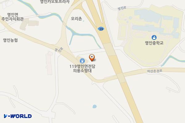 아산종합사회복지관 위치 지도 — 충청남도 아산시 영인면 아산리 125-2