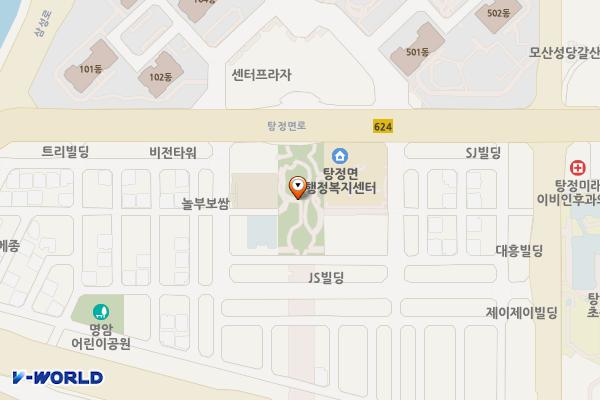 해밀어린이공원 위치 지도 — 충청남도 아산시 탕정면 명암리 928-2