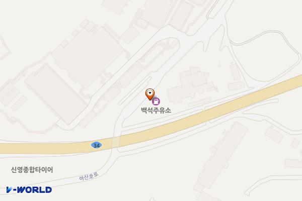 백석주유소 위치 지도 — 충청남도 아산시 영인면 백석포리 14-3