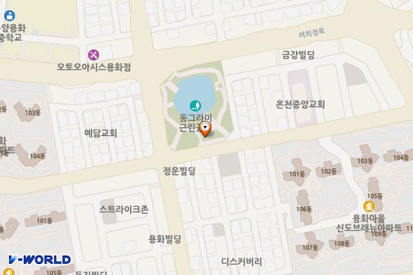 동그라미근린공원 위치 지도 — 충청남도 아산시 용화고길 75