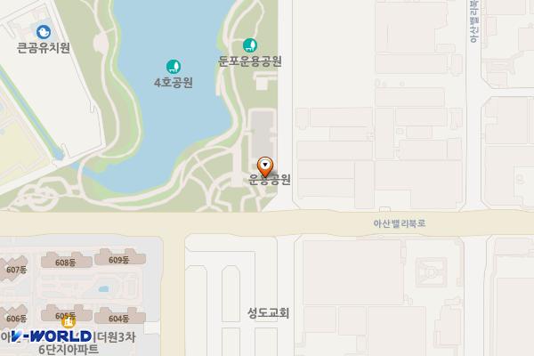 중앙근린공원(아산테크노밸리4호공원) 위치 지도 — 충청남도 아산시 둔포면 아산밸리서로 130