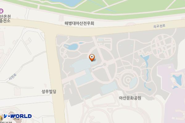 아산시청소년교육문화센터 별관 위치 지도 — 충청남도 아산시 시민로 500