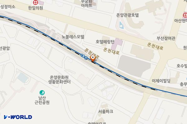 온양온천역 하부공간 위치 지도 — 충청남도 아산시 온천동 205-24