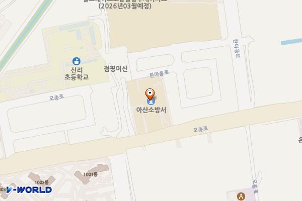 아산소방서 화장실 위치 지도 — 충청남도 아산시 모종로 77