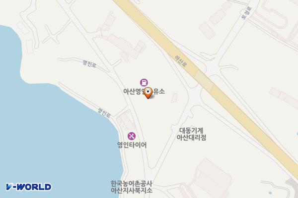 아산영인주유소 위치 지도 — 충청남도 아산시 영인면 아산리 44-7