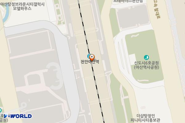 천안아산역(북쪽) 위치 지도 — 충청남도 아산시 배방읍 희망로 100