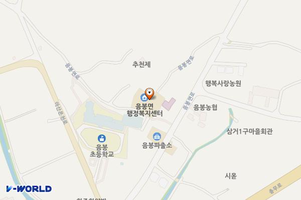 음봉면사무소 위치 지도 — 충청남도 아산시 음봉면 삼거리 207-2번지