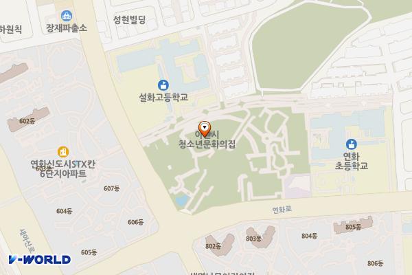 아산시청소년문화의집 위치 지도 — 충청남도 아산시 배방읍 연화로29