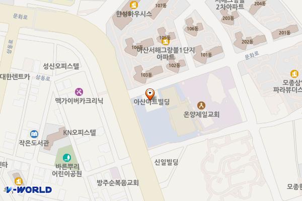 아산마트빌딩 위치 지도 — 충청남도 아산시 문화로 271-6