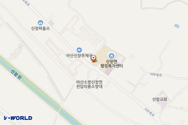 신창면사무소 위치 지도 — 충청남도 아산시 신창면 서부북로 631