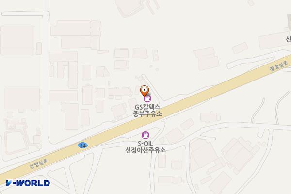 중부주유소 위치 지도 — 충청남도 아산시 영인면 장영실로 687