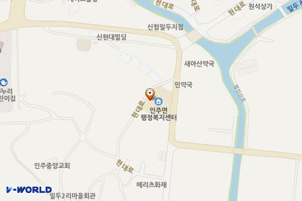 인주면사무소 위치 지도 — 충청남도 아산시 인주면 현대로1295