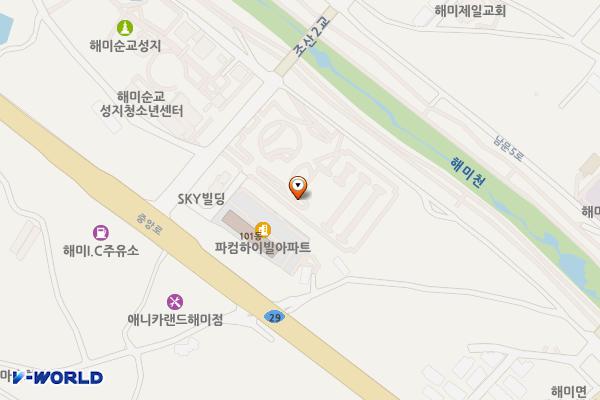 세계청년광장 내 위치 지도 — 충청남도 서산시 해미면 성지1로 12-7