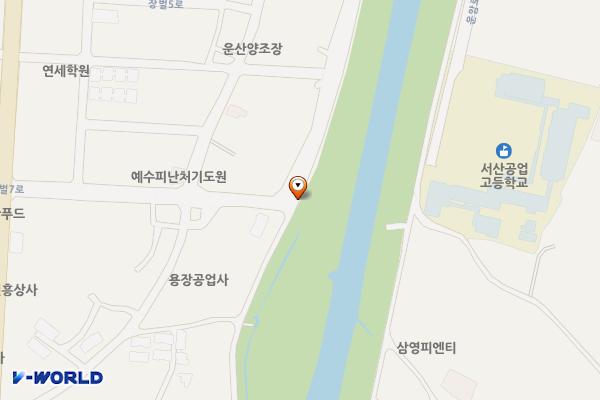 역천파크골프장 위치 지도 — 충청남도 서산시 운산면 용장3길 126