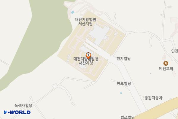 서산지청 1층 화장실 위치 지도 — 충청남도 서산시 공림4로 23, 대전지방검찰청서산지청 (예천동)