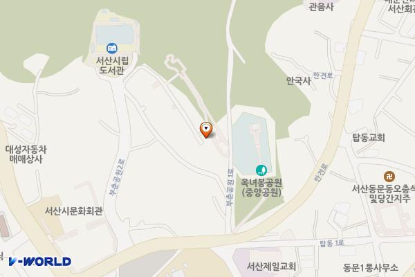 레포츠공원 위치 지도 — 충청남도 서산시 부춘공원1로 39 (읍내동)