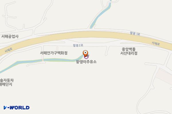 뚱땡이주유소 화장실 위치 지도 — 충청남도 서산시 팔봉면 팔봉2로 194-88