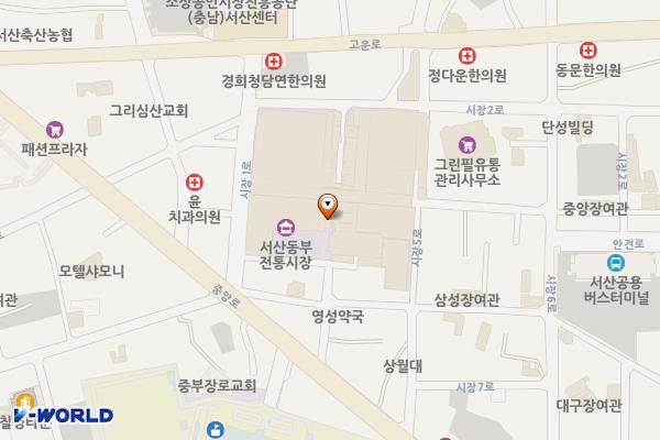 동부시장주차장 위치 지도 — 충청남도 서산시 시장3길 8-3 (동문동)