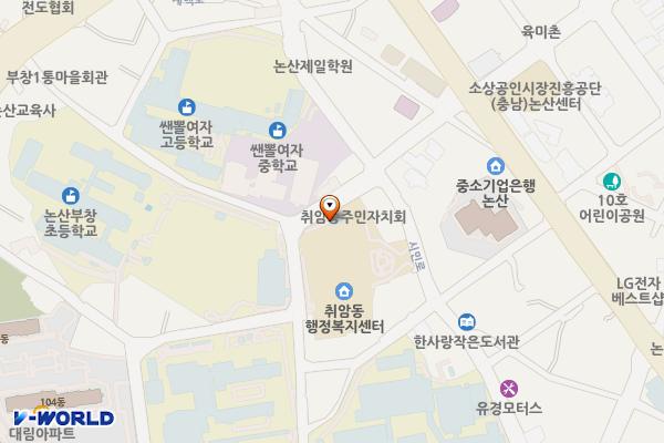 취암동행정복지센터 화장실 위치 지도 — 충청남도 논산시 시민로 389
