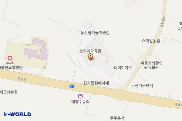남자화장실 위치 지도 — 충청남도 논산시 부적면 백일헌로 3