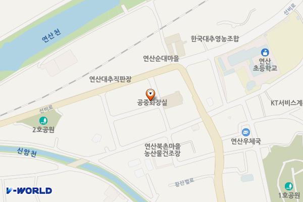 연산시장 위치 지도 — 충청남도 논산시 연산면 연산4길 10-7