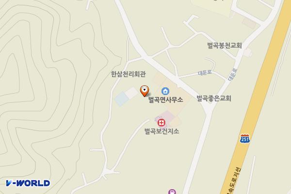 다목적 체육시설 위치 지도 — 충청남도 논산시 벌곡면 한삼천리 206