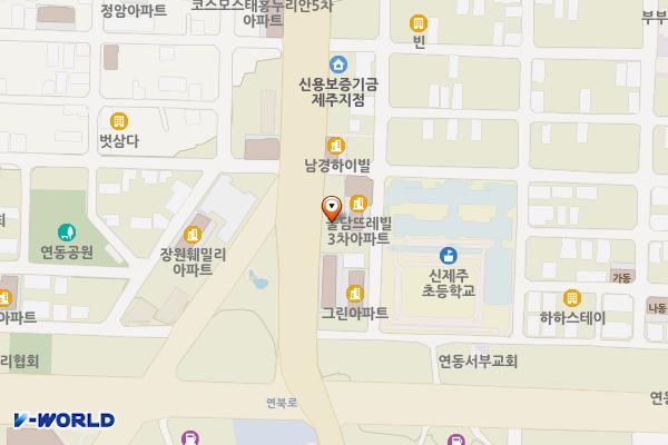 연동 308-3 위치 지도 — 제주특별자치도 제주시 연동 308-3