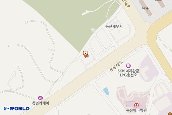강산대로 위치 지도 — 충청남도 논산시 강산동 666