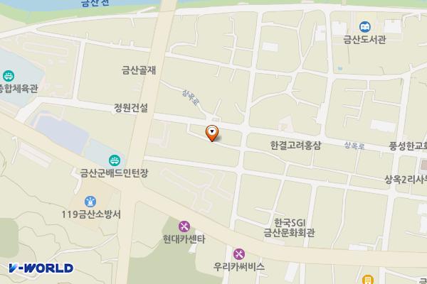 금성충전소 위치 지도 — 충청남도 금산군 금산읍 상옥리365번지 13호