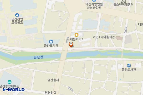 새금산병원 위치 지도 — 충청남도 금산군 금산읍 비단로 447