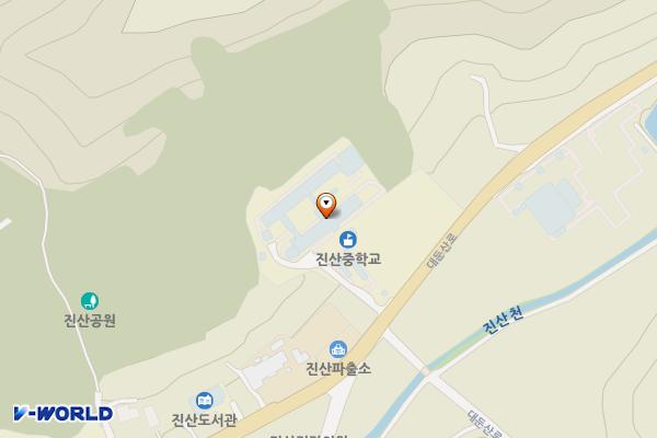 진산중학교 위치 지도 — 충청남도 금산군 남일면 음대리606번지
